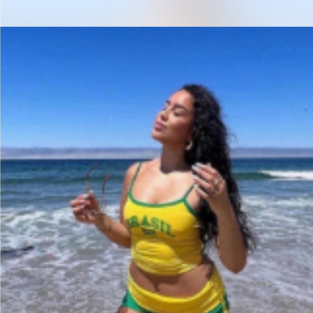 Yellow and Green Brazil Tank Top